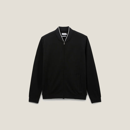 Veste zippée en maille uni texturée