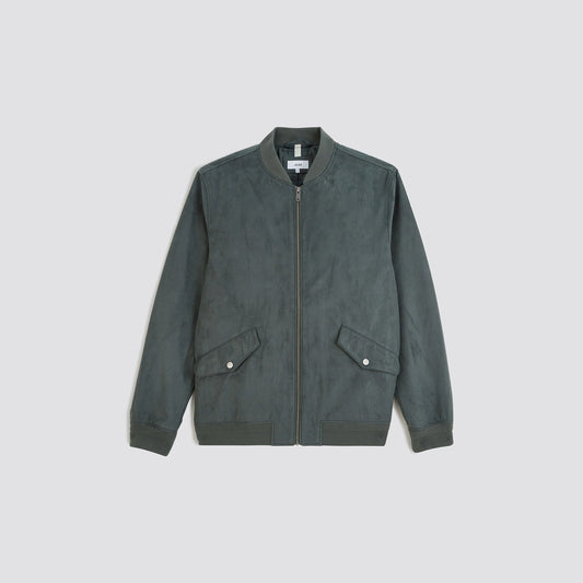 Blouson zippé aspect velours