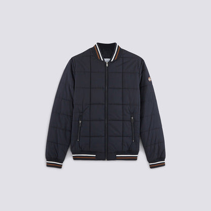 Blouson quilté col teddy