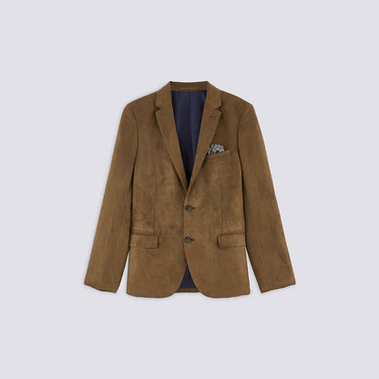 Veste seule slim en suédine
