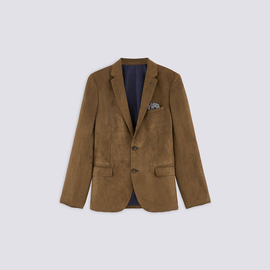 Veste seule slim en suédine
