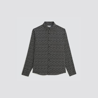 Chemise slim imprimé fantaisie coton