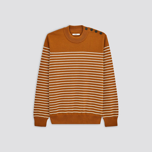 Pull marinière col rond
