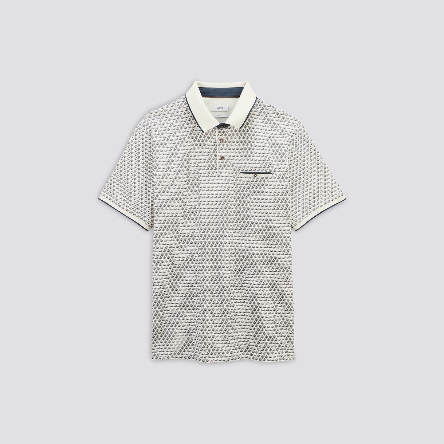 Polo imprimé graphique à manches courtes