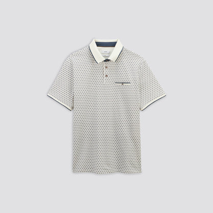 Polo imprimé graphique à manches courtes