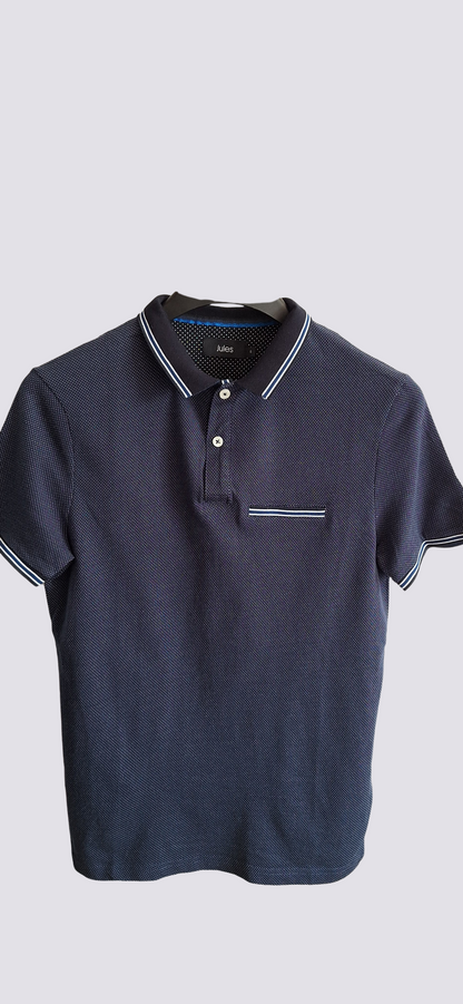 Polo manches courtes en matière fantaisi