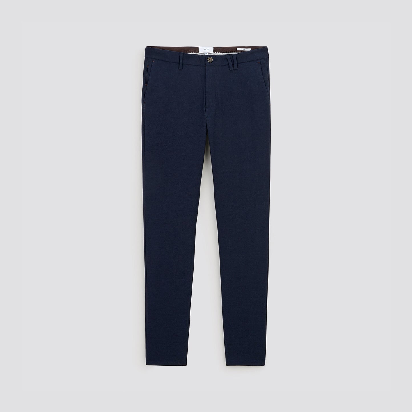 Pantalon chino slim fantaisie intérieur gratté