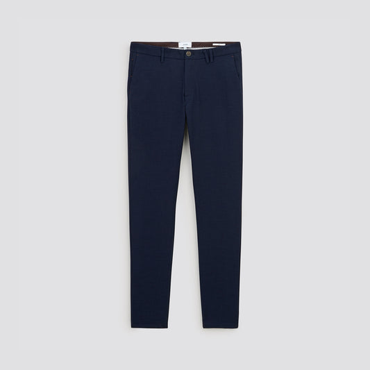 Pantalon chino slim fantaisie intérieur gratté