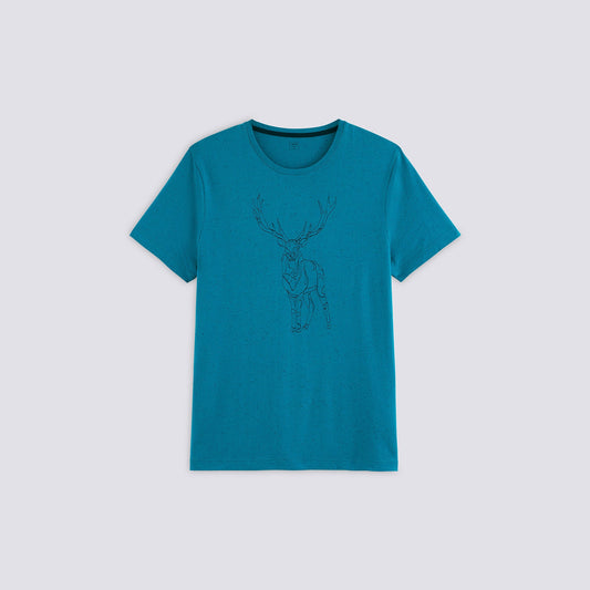 Tee shirt col rond renne