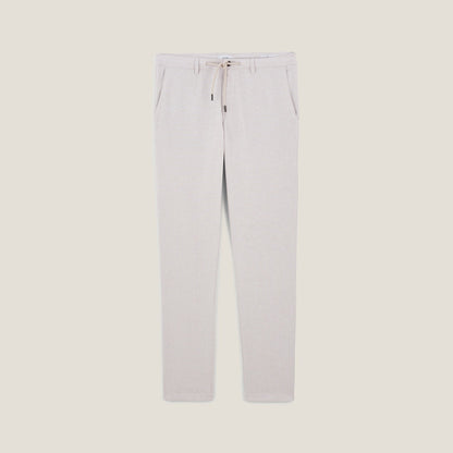 Pantalon en coton lin avec cordon de serrage