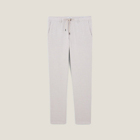 Pantalon en coton lin avec cordon de serrage