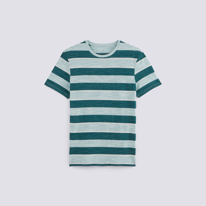 Tee shirt à col rond rayé