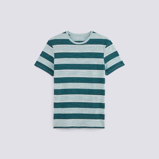 Tee shirt à col rond rayé