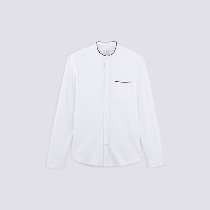 Chemise regular col mao avec liseré coto