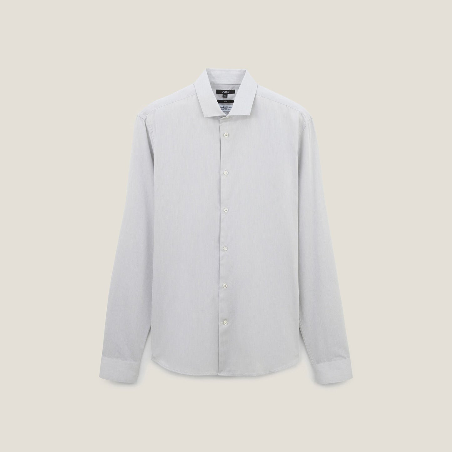 Chemise slim unie coton matière italienne