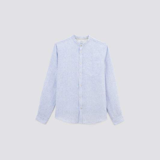 Chemise regular rayée lin