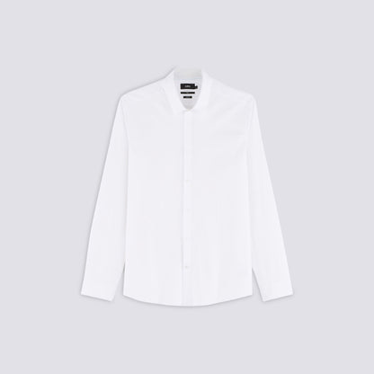 Chemise slim en popeline stretch