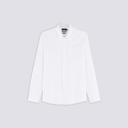 Chemise slim en popeline stretch