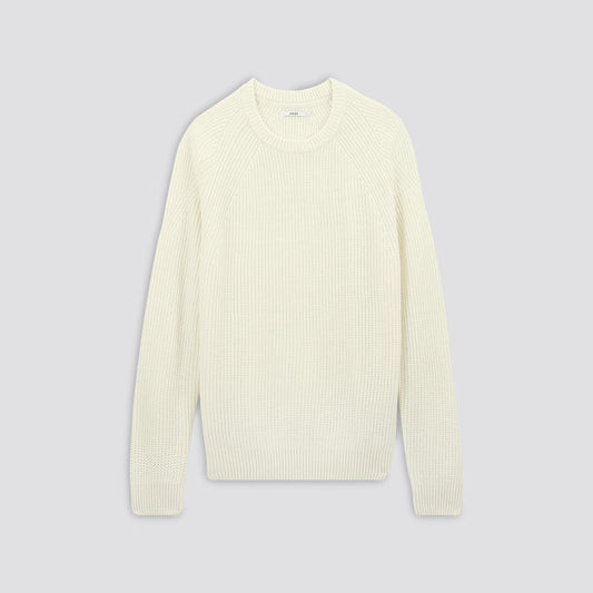 Pull col rond laineux uni