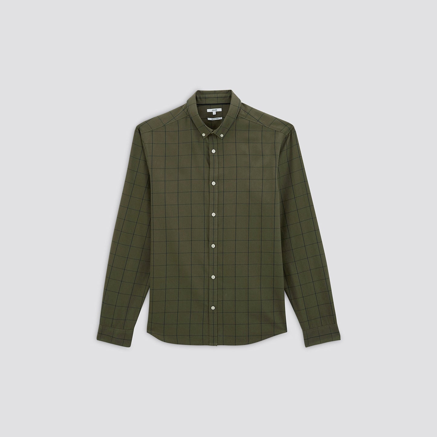 Chemise regular à carreaux coton