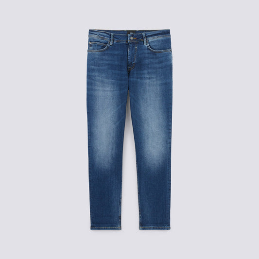 Jean confort bleu délavé blanchi