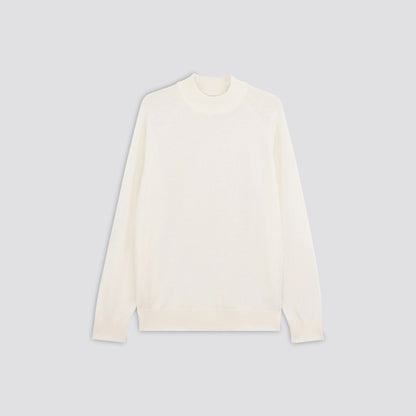 Pull col cheminée uni