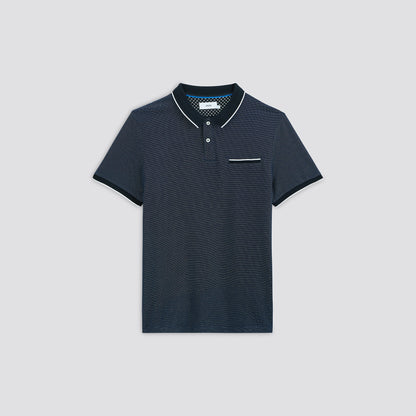 Polo manches courtes jacquard