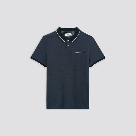Polo manches courtes jacquard