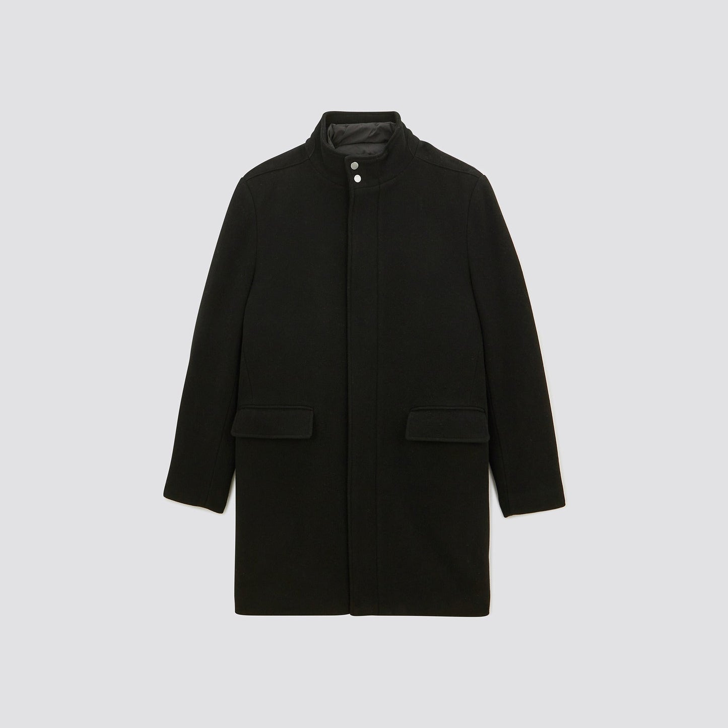 Manteau en laine col montant