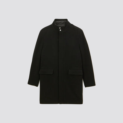 Manteau en laine col montant