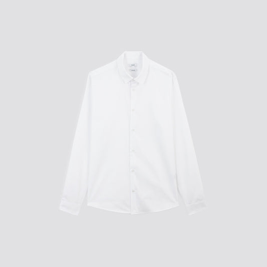 Chemise slim unie satin