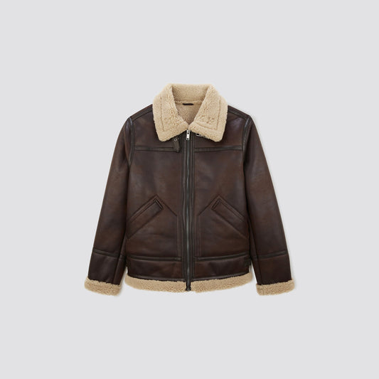 Blouson bombardier intérieur en sherpa