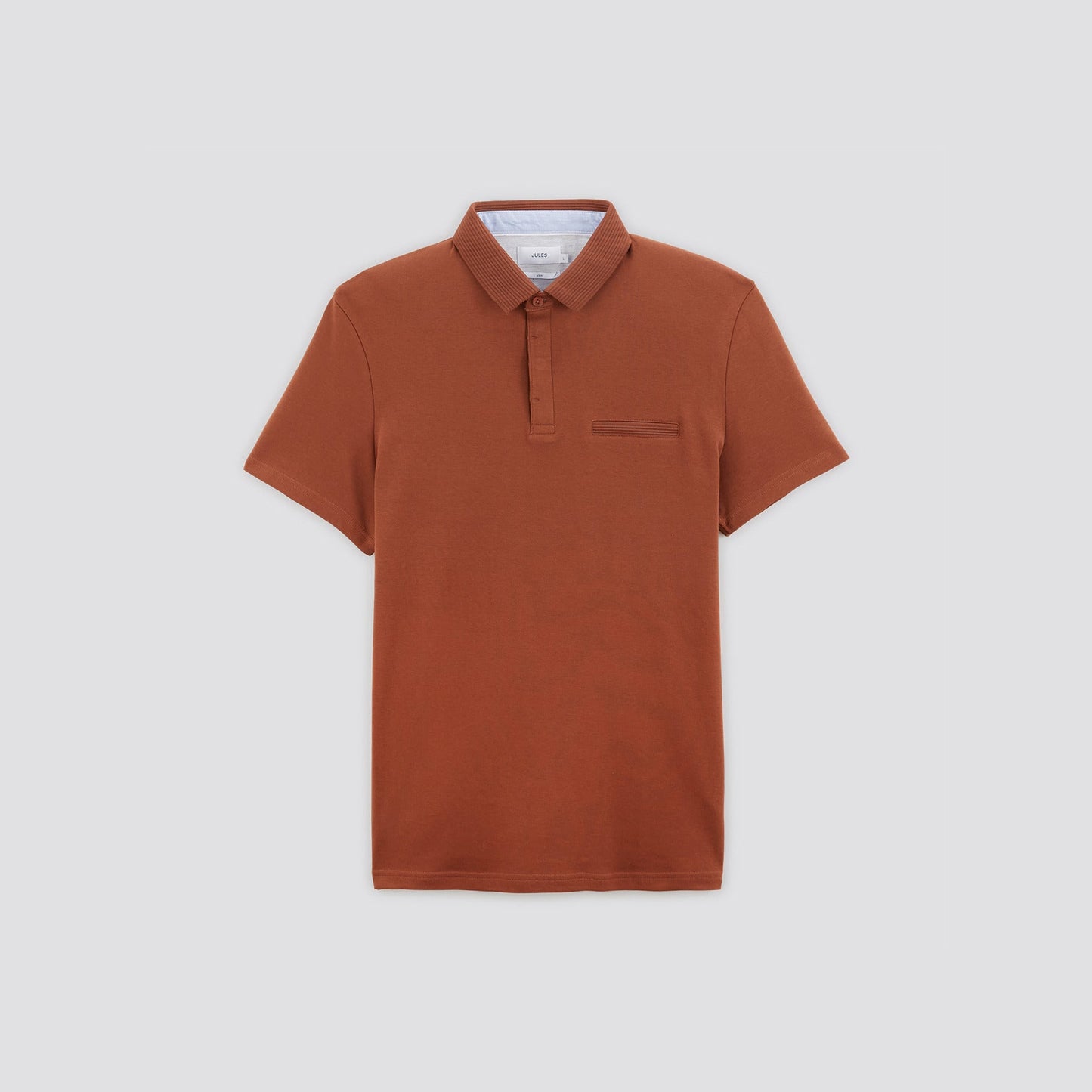 Polo manches courtes à col fantaisie