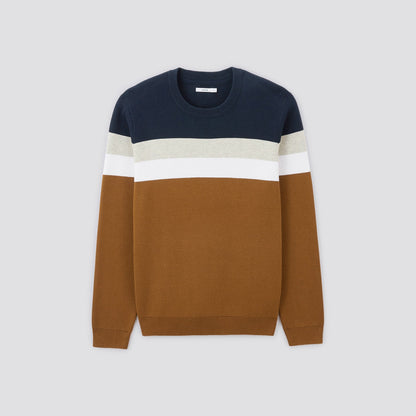 Pull à col rond colorblock