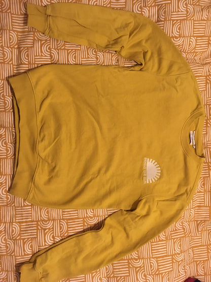 Sweat col rond broderie soleil poitrine