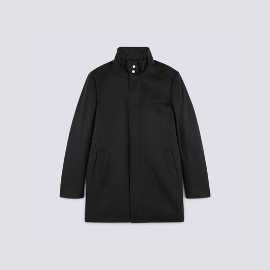 Manteau zippé en laine