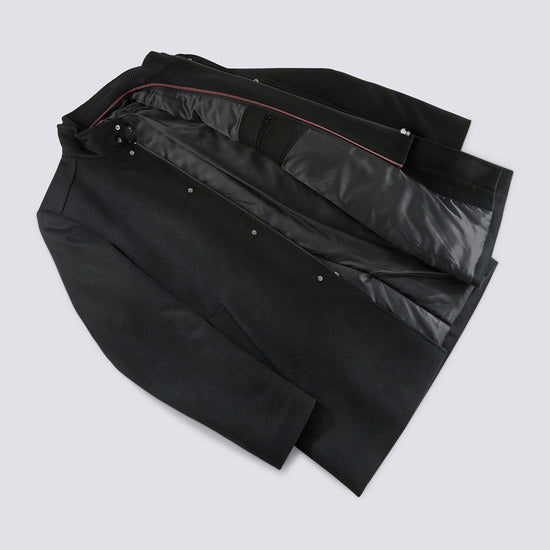 Manteau zippé en laine