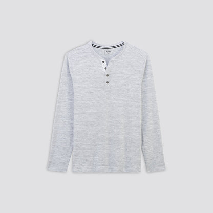 Tee-shirt col tunisien manches longues