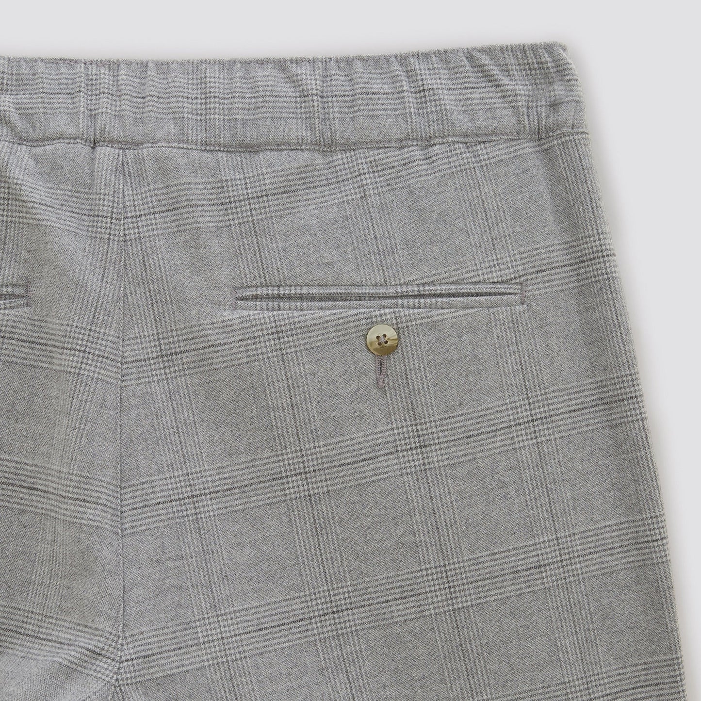 Pantalon chino slim ceinture élastiquée à carreaux