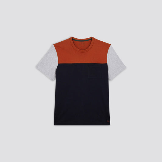 Tee-shirt colorblock en coton