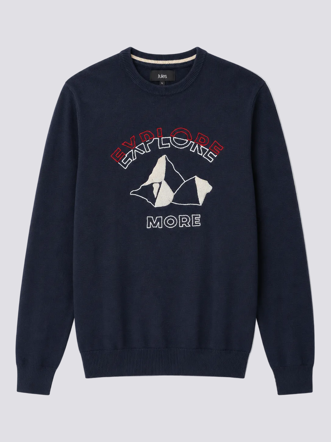 Pull col rond avec inscription