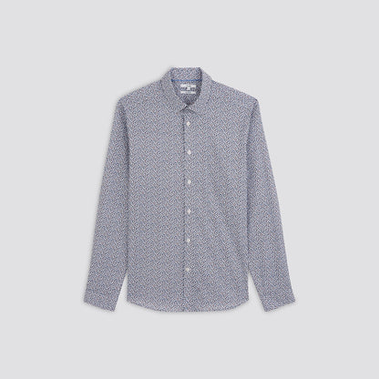 Chemise slim imprimé floral coton