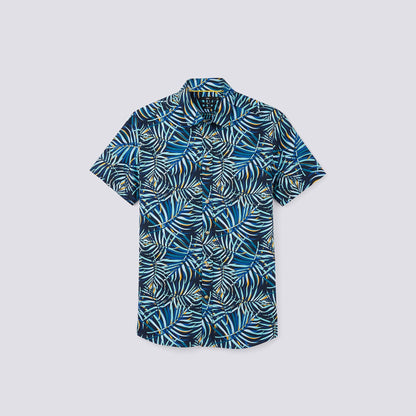 Chemise manches courtes slim imprimée
