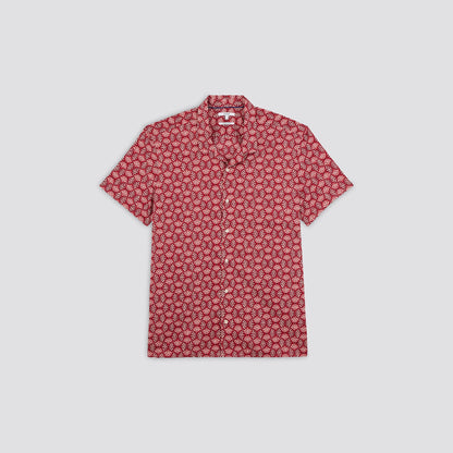 Chemise regular hawaïenne imprimé coton