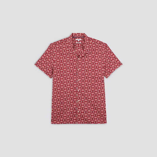 Chemise regular hawaïenne imprimé coton
