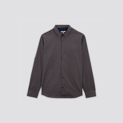 Chemise regular imprimé géométrique coton biologique