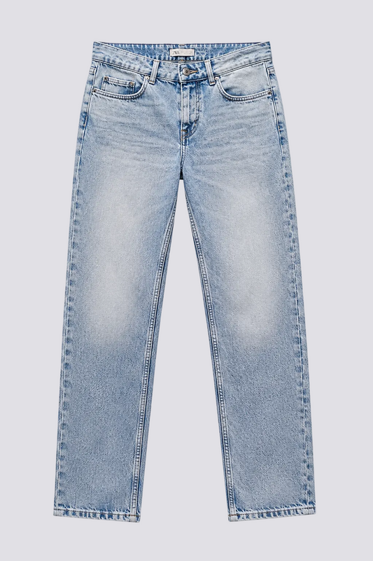 Jean straight délavé
