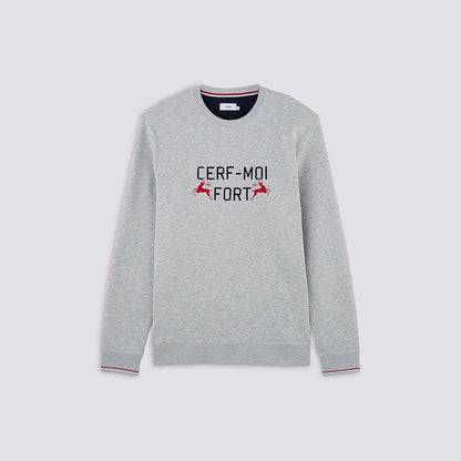 Sweat Noël homme  CERF-MOI FORT
