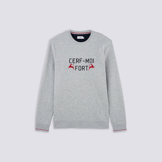 Sweat Noël homme  CERF-MOI FORT