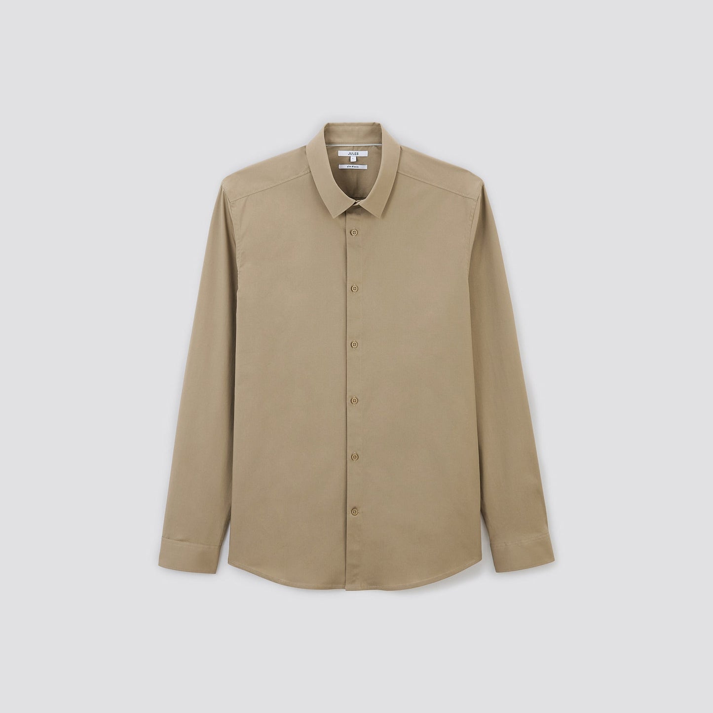 Chemise slim unie coton biologique